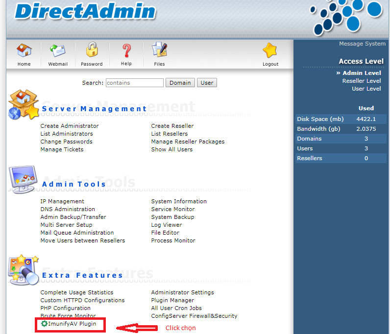 Hướng dẫn cài đặt ImunifyAV cho Direct Admin