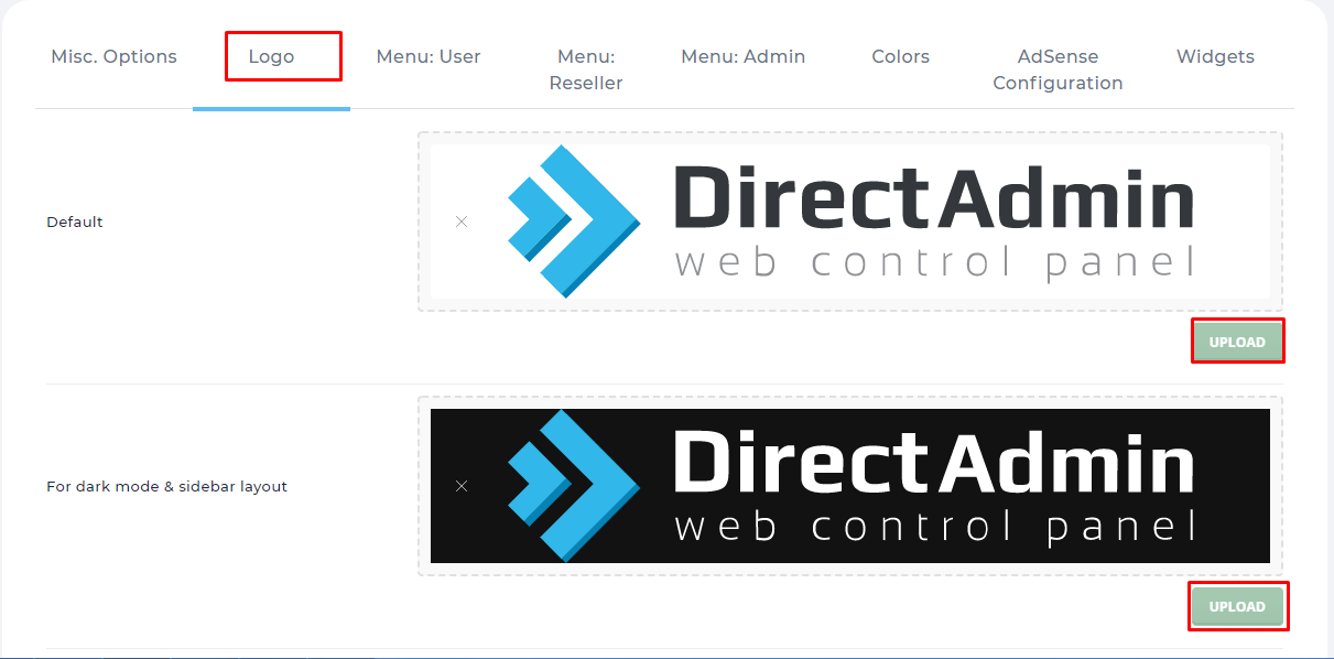Hướng dẫn thay logo trên Directadmin