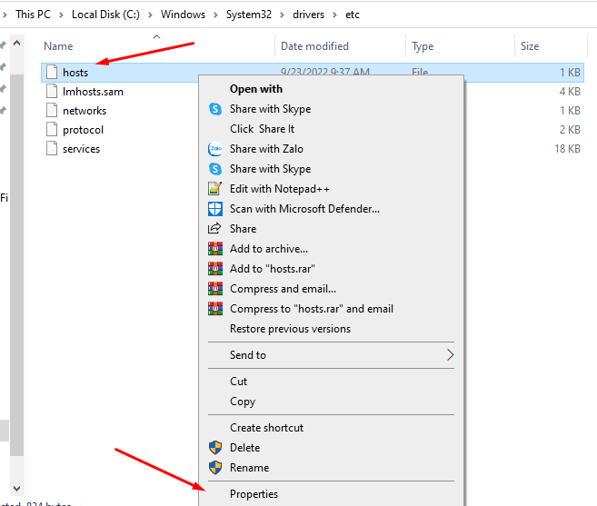 Hướng dẫn thêm tên miền vào file host trên hệ điều hành Window